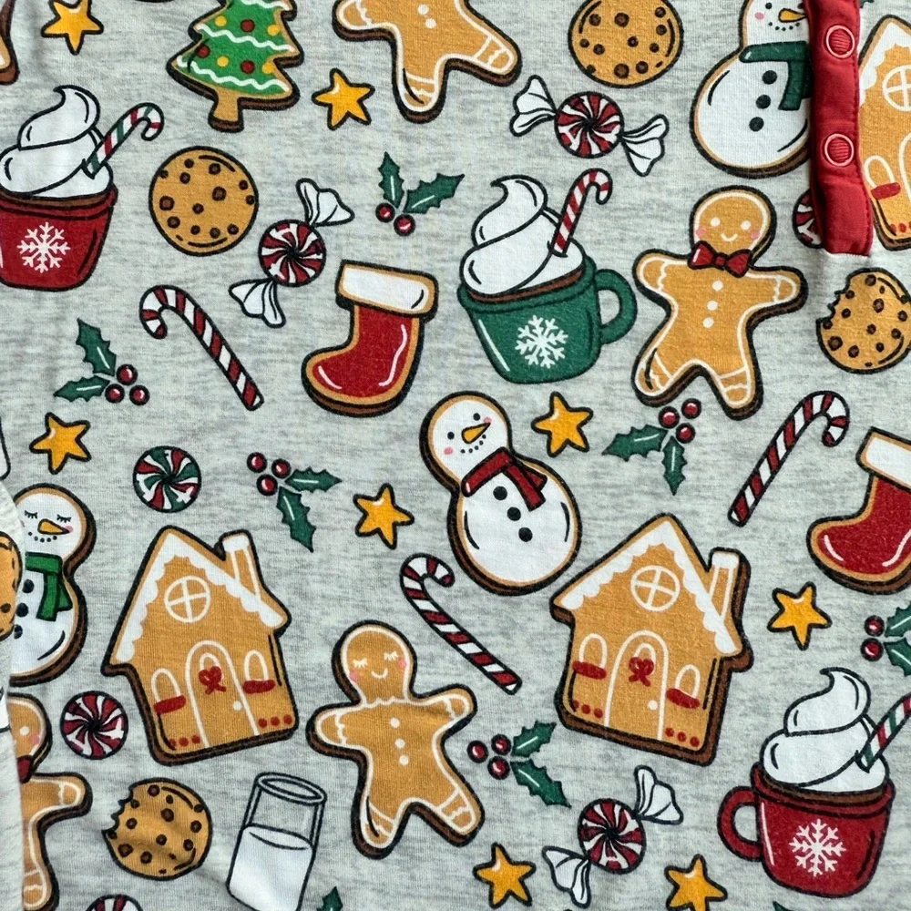 Little Sleepies Holiday Treats Christmas Pajama Top Size LARGE - Picture 9 of 10